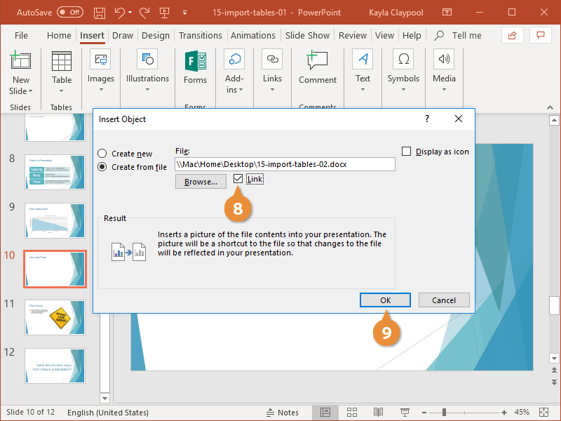 how to import powerpoint template from another presentation