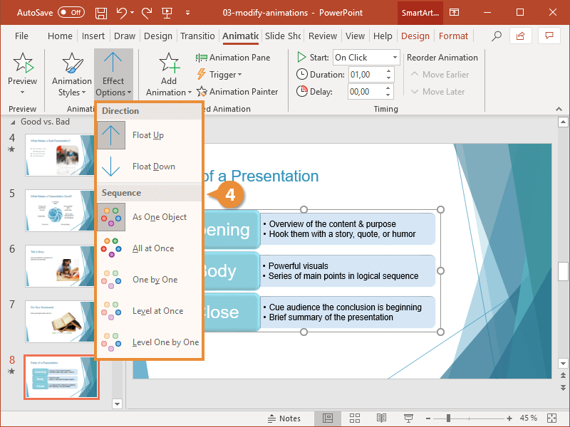 what is custom animation in presentation