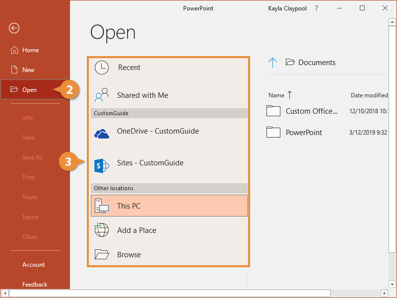 which program opens a powerpoint 2019 presentation in a browser