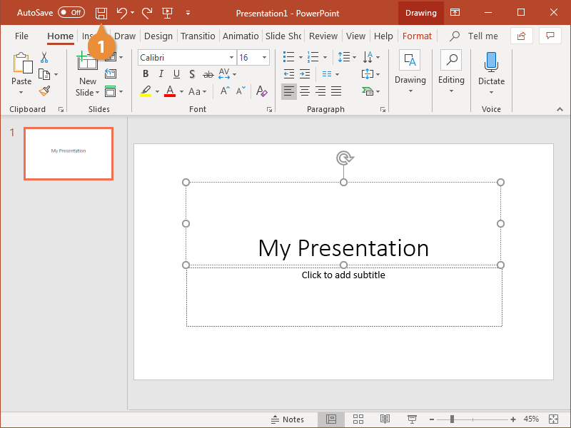 Save a Presentation