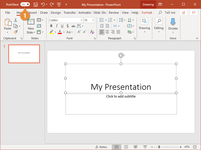 Save a Presentation