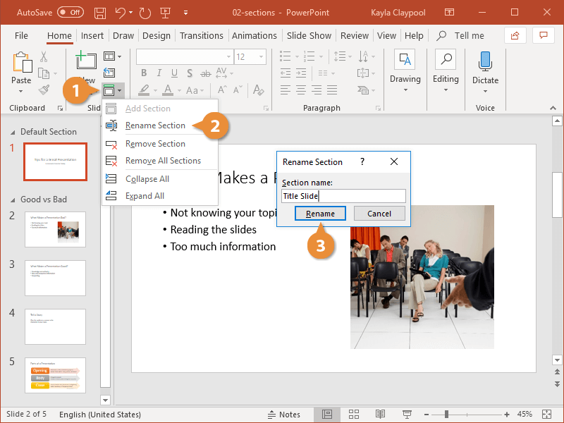 PowerPoint Sections | CustomGuide