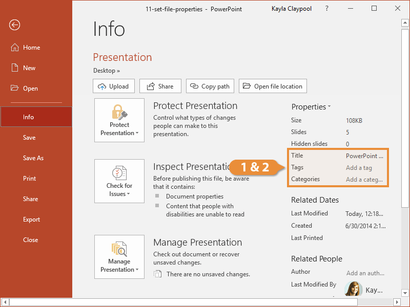 Set File Properties