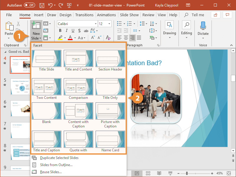 slide master powerpoint 2019