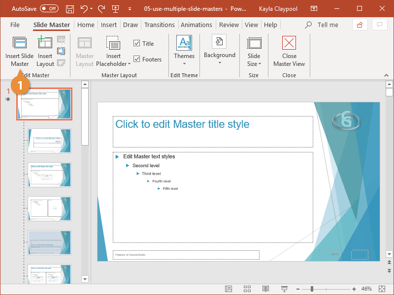 Use Multiple Slide Masters