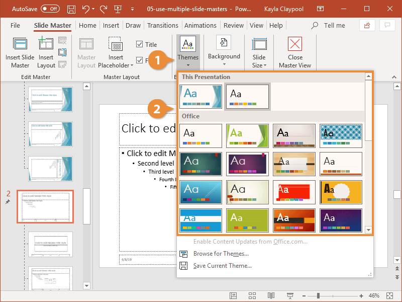 Use Multiple Slide Masters