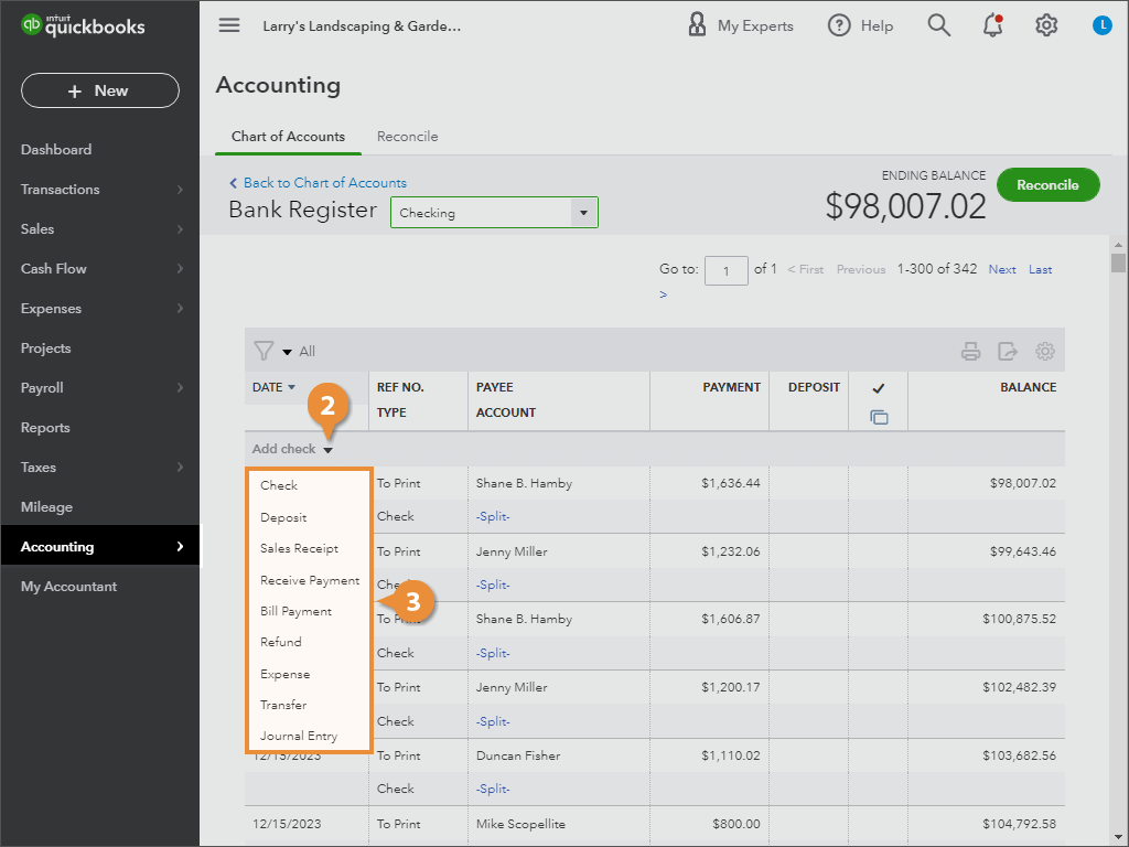 Manually Add a Transaction