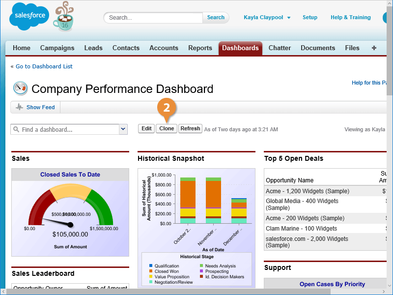 Clone a Dashboard