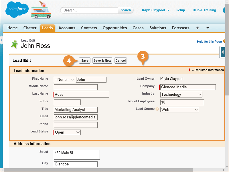 Manually Create a Lead