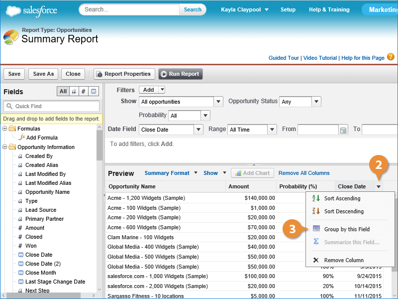 Create a Summary Report