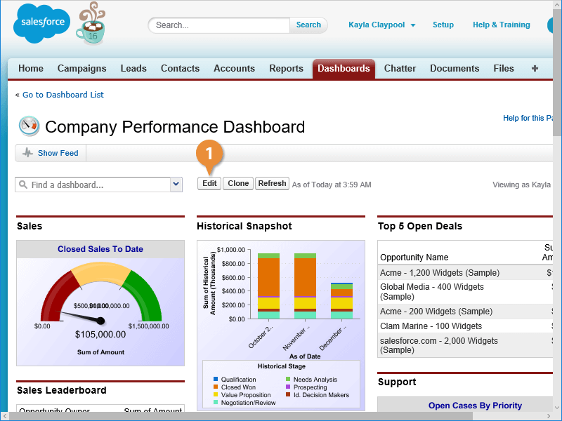 Filter a Dashboard