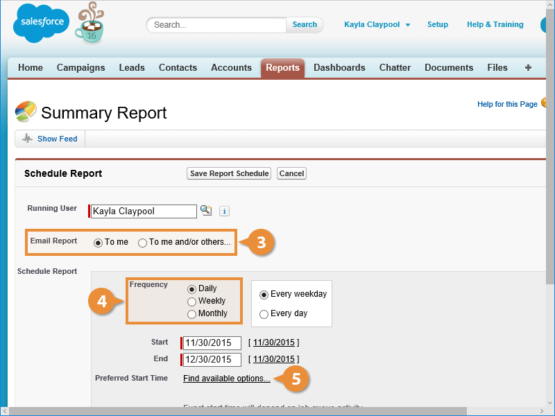 Schedule a Report