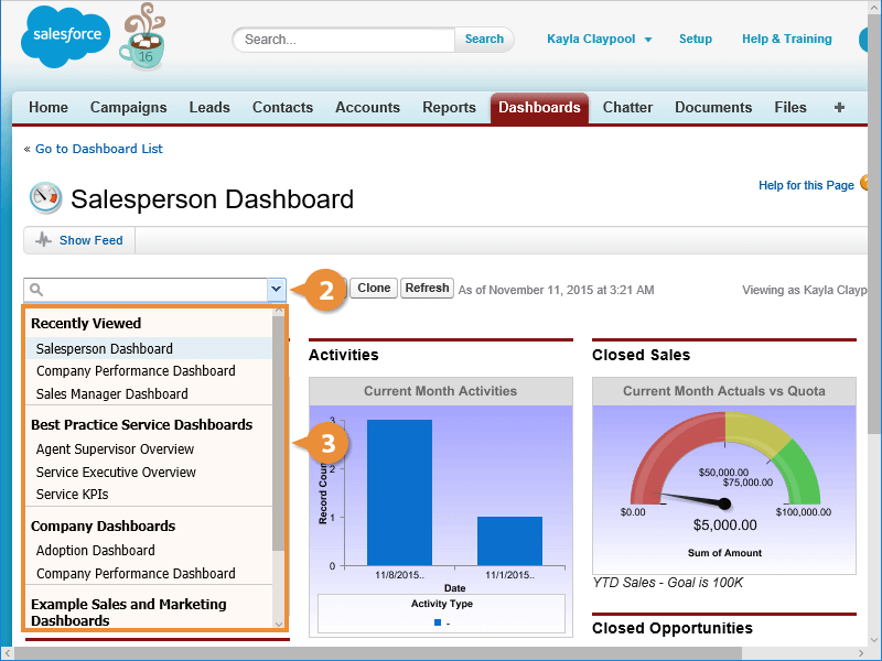 View a Dashboard