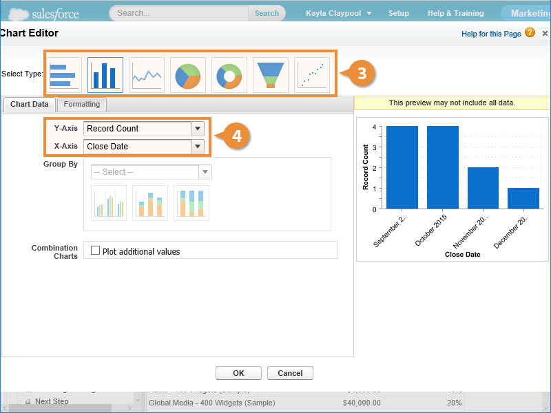 Add a Chart to a Report