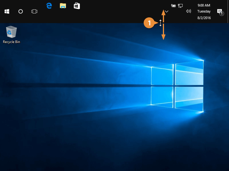 Move and resize the taskbar.