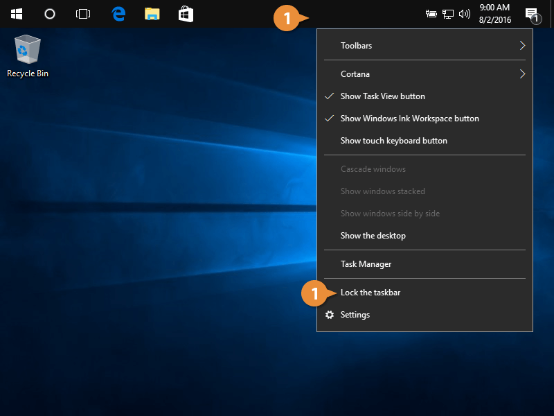 windows 10 make windows on top of toolbar