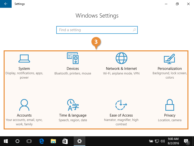Settings App Windows CustomGuide