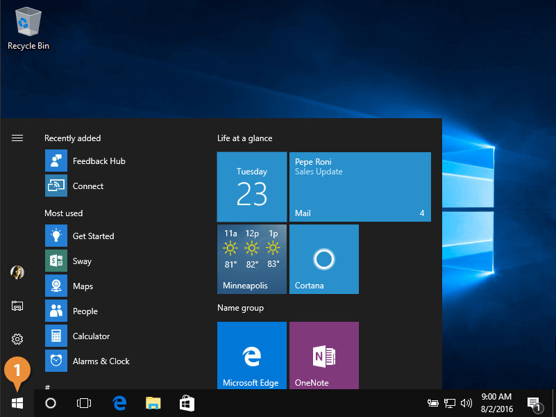 The Start Menu