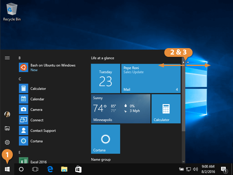 The Start Menu