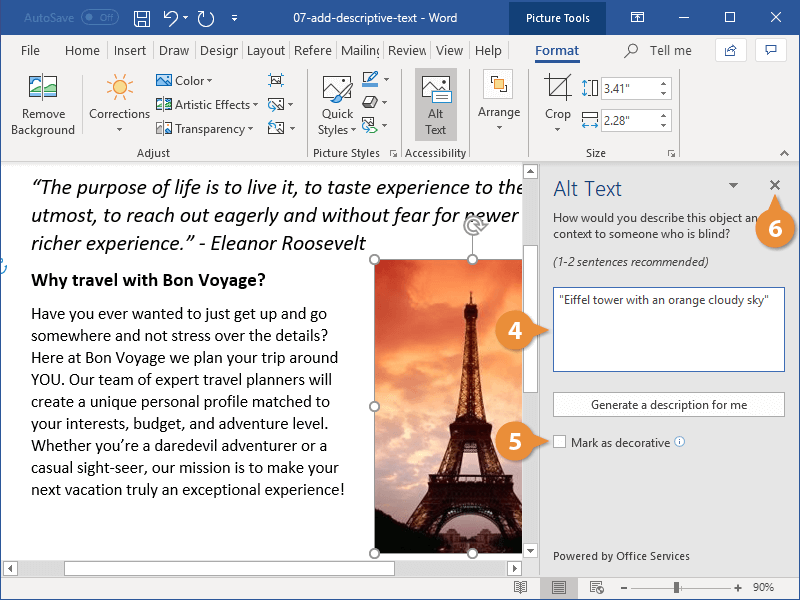  How To Add Alt Text To Images In Word CustomGuide