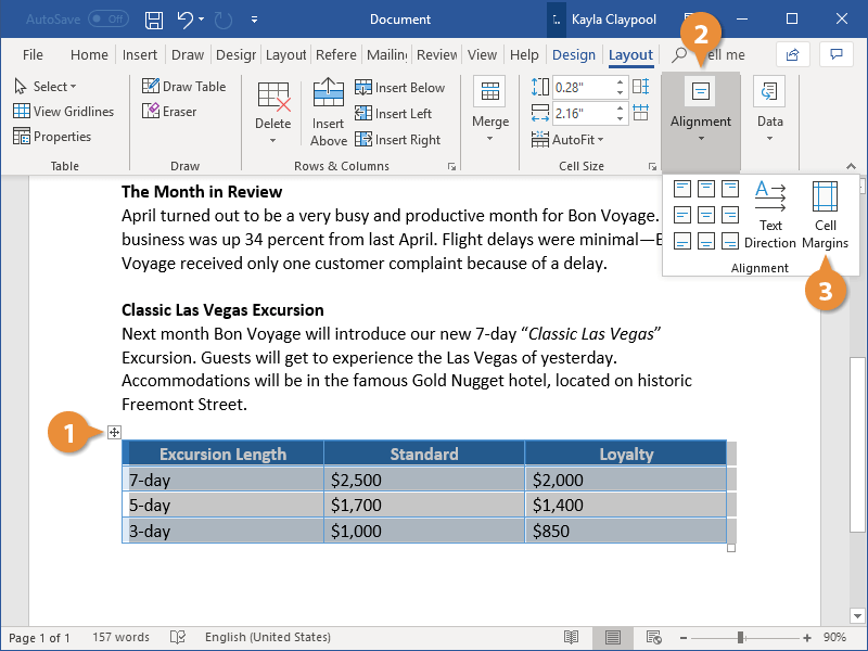 Add Cell Margins