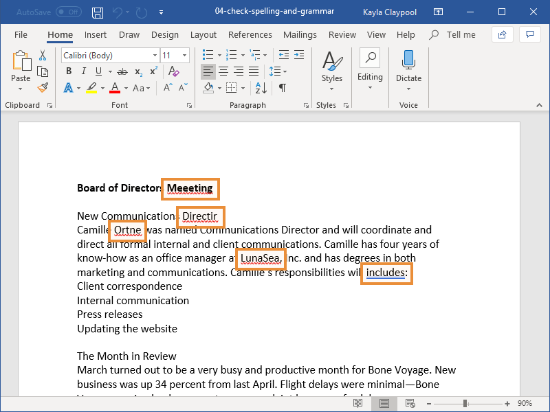 how to run spelling and grammar check word 2007