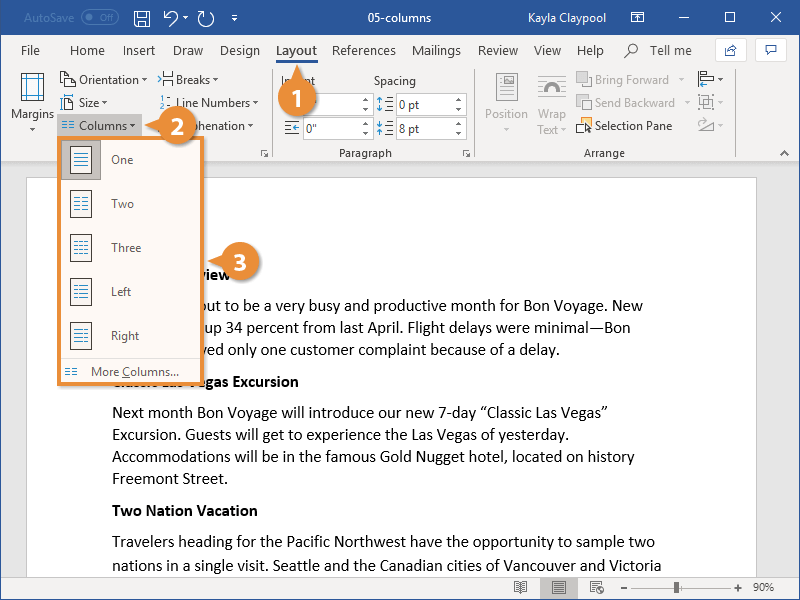 Format Columns