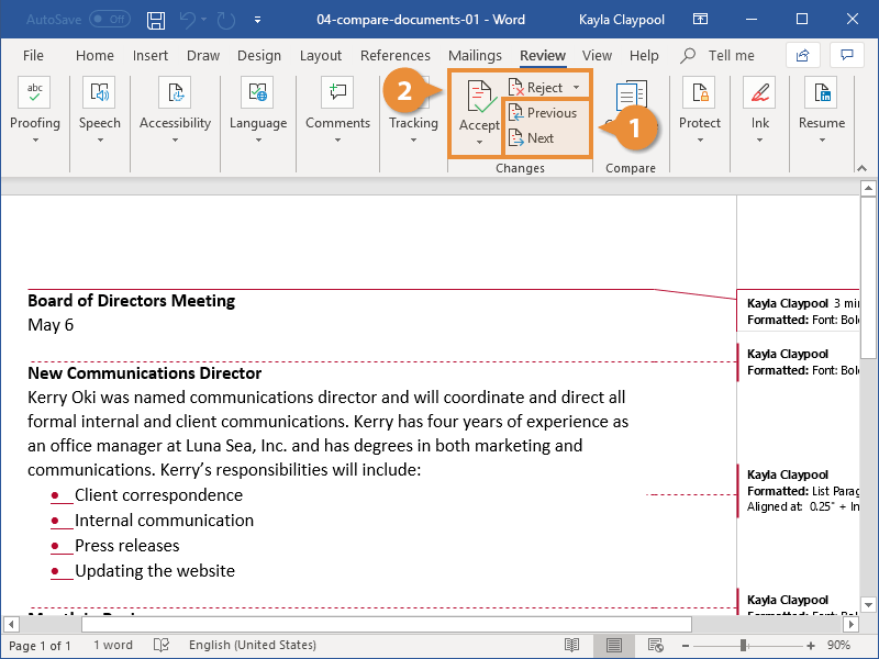 Compare Documents