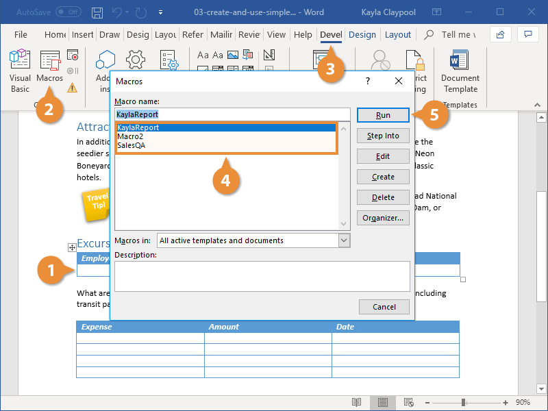 Create and Use Simple Macros