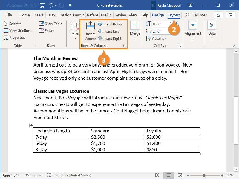 Add a Row or Column