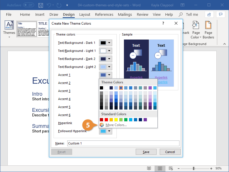 Create Custom Color Set