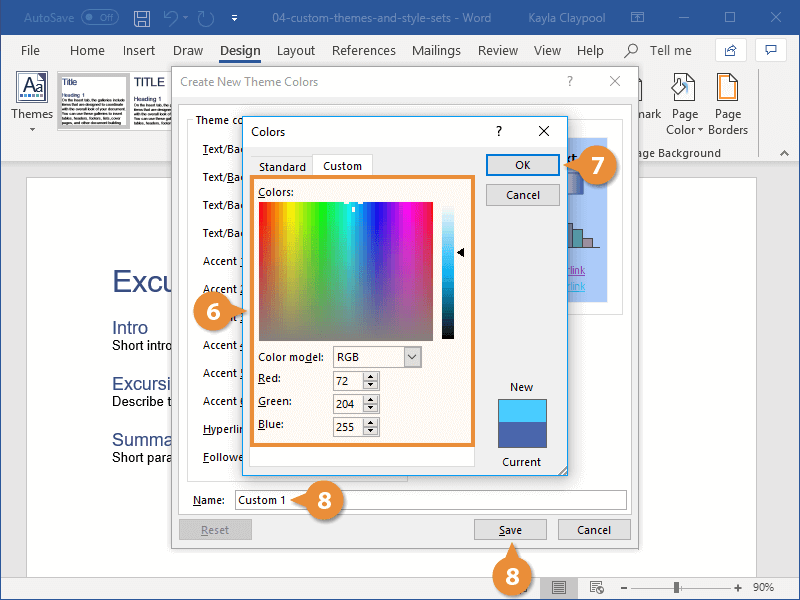 Create Custom Theme Colors In Word Design Talk