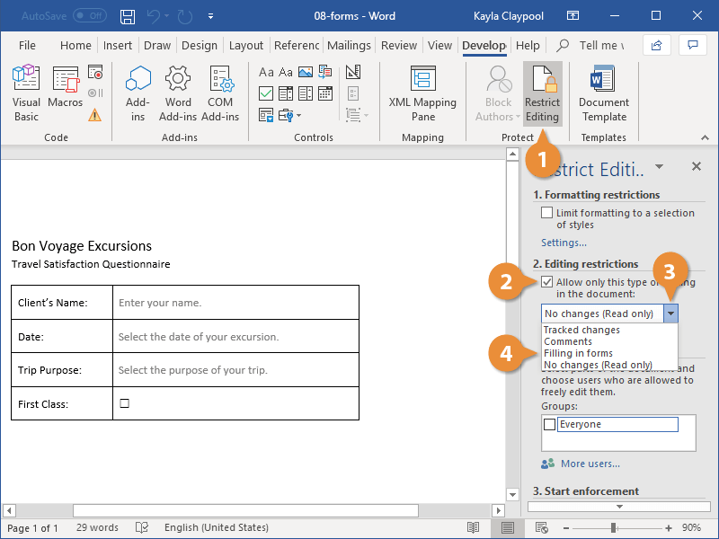 How To Create A Form In Microsoft Word Infoupdate