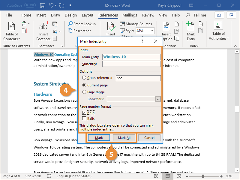 Insert an Index Entry