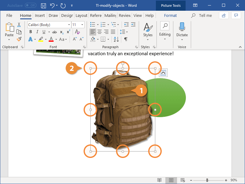 How To Rotate A Picture In Word Customguide