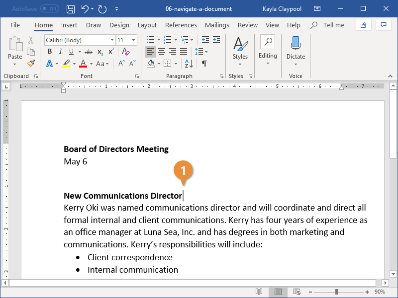 How to Move a Page Up or Down in Word | CustomGuide
