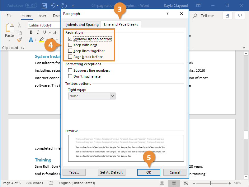 Control Pagination