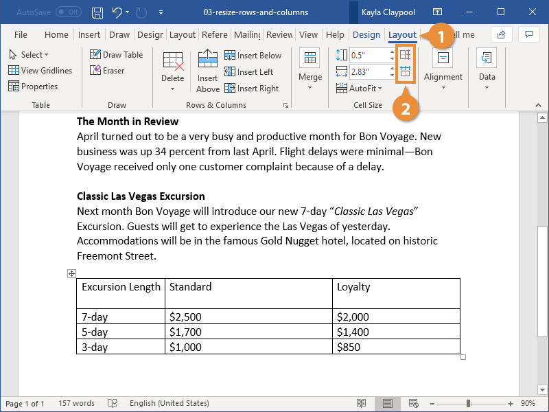 Distribute Rows and Columns