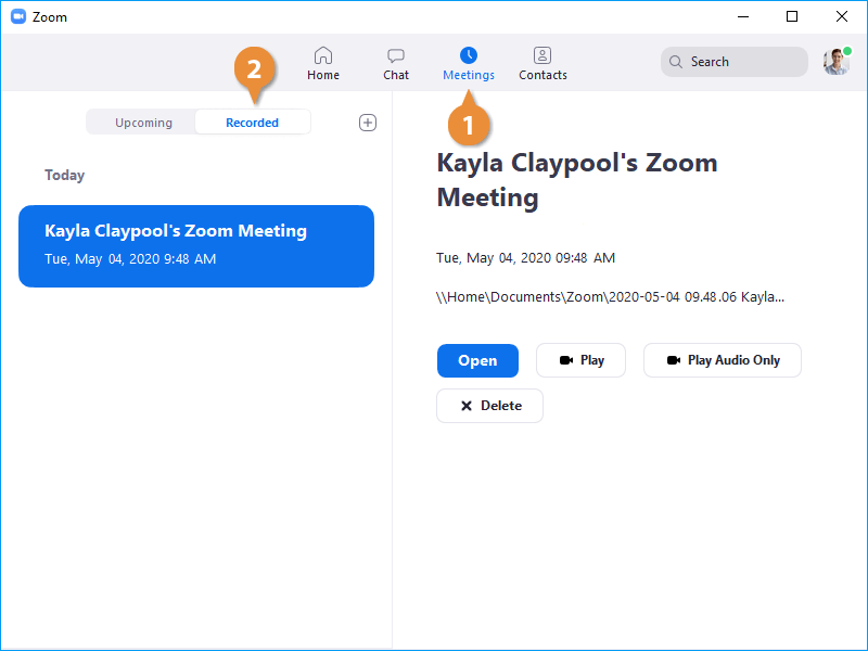 Record a Meeting