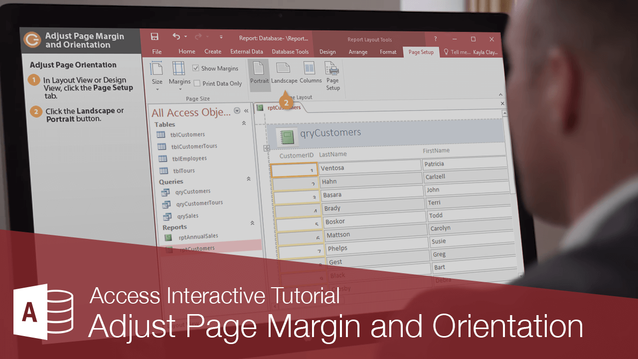 Adjust Page Margin and Orientation