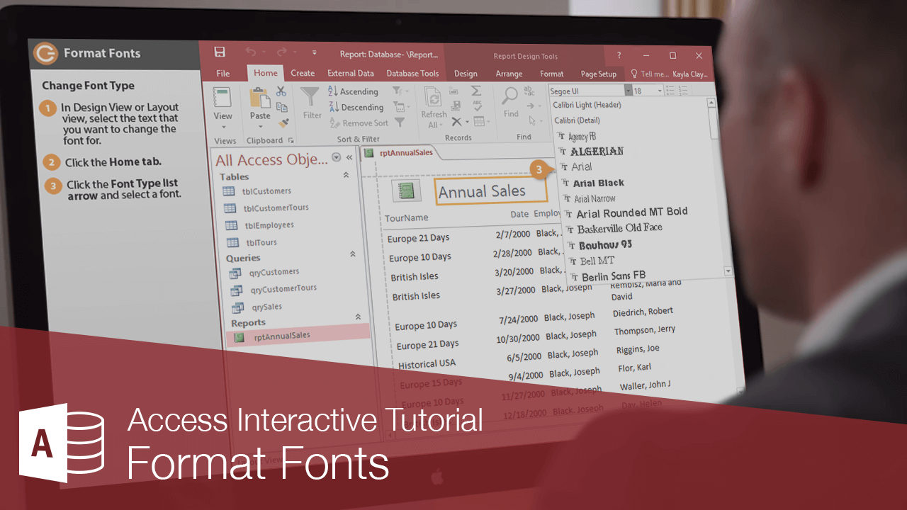 Format Fonts