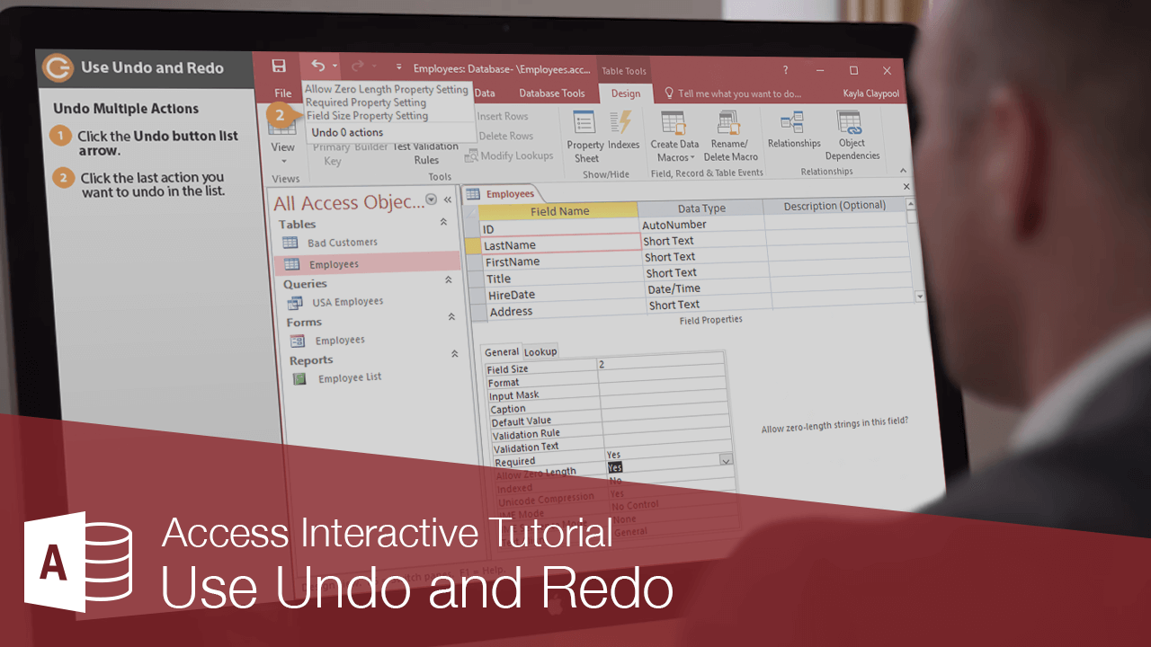 Use Undo and Redo