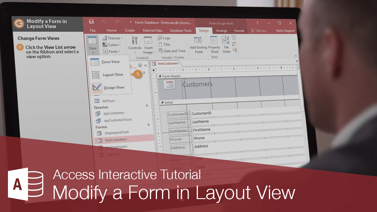 Modify a Form in Layout View