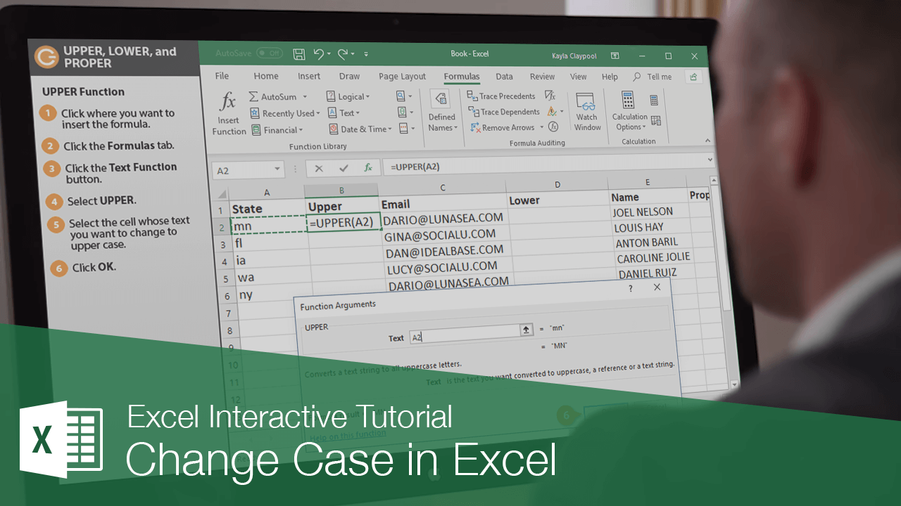 Change Case in Excel