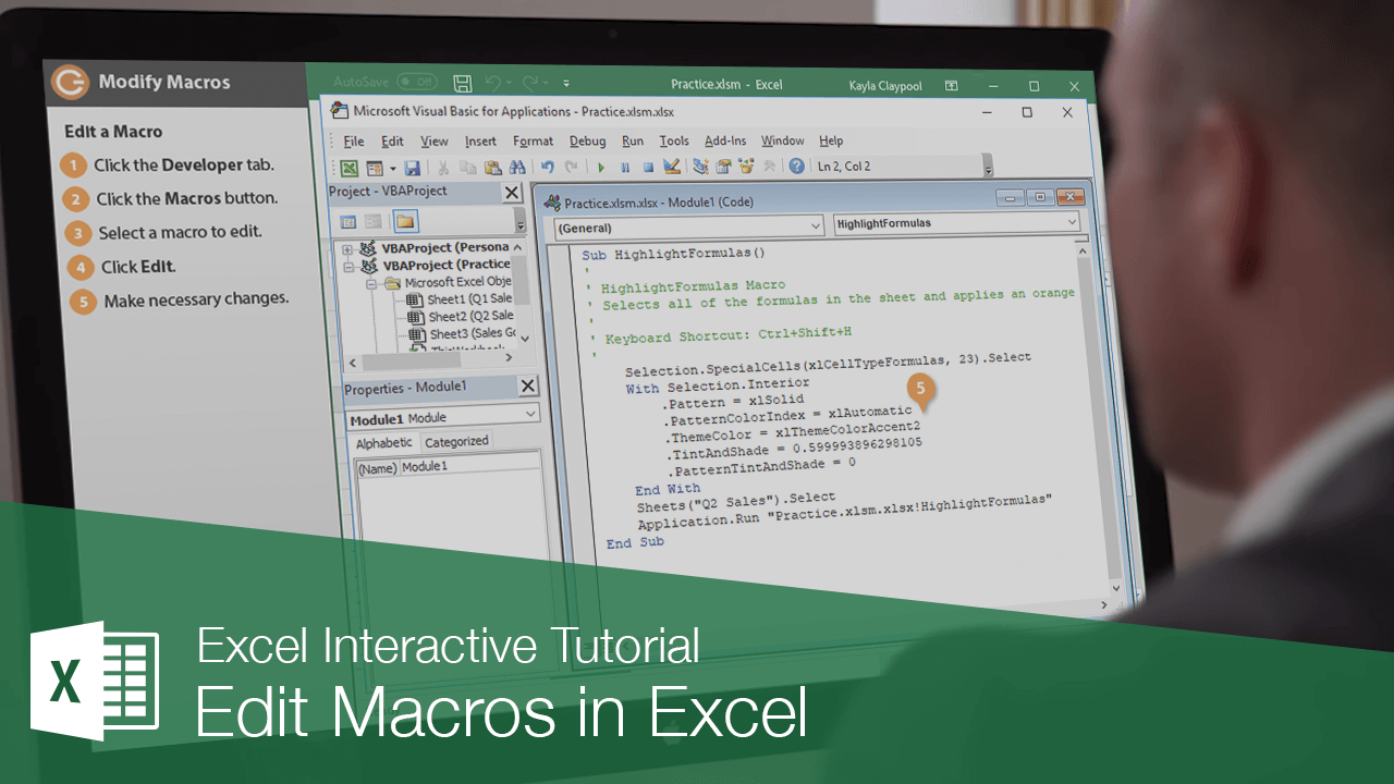 Edit Macros in Excel