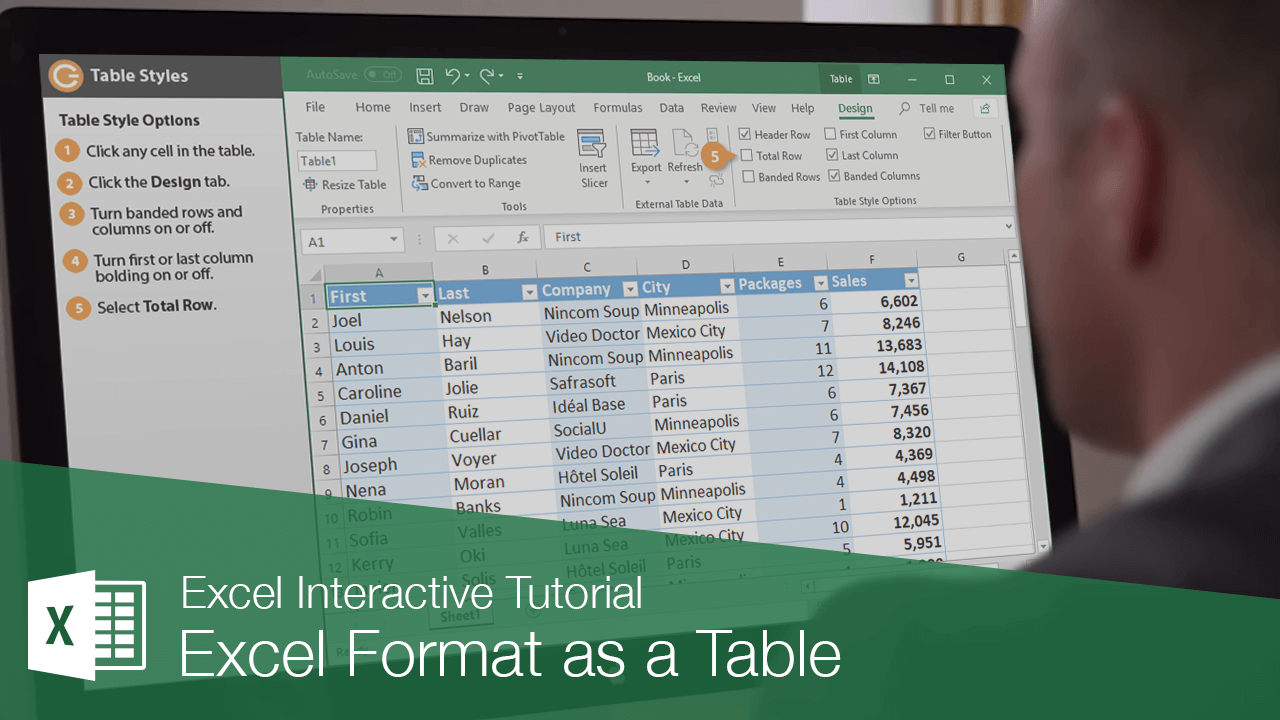 Excel Format as a Table