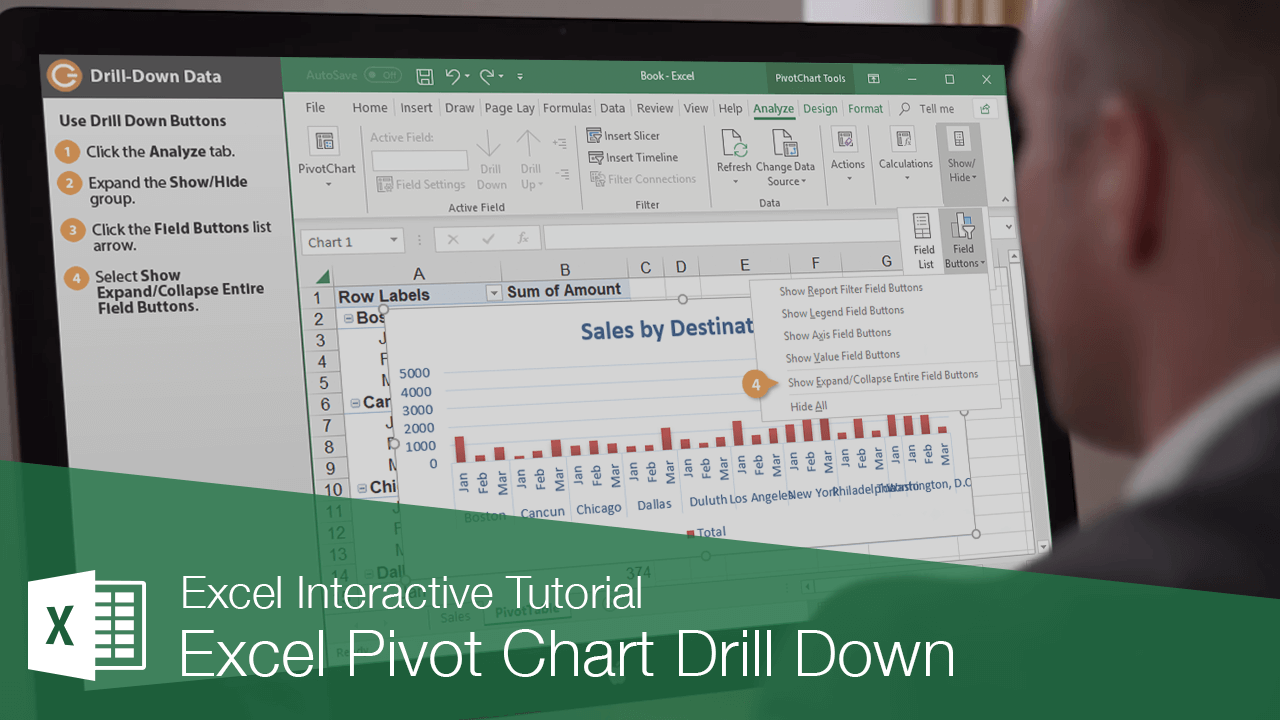 Excel Pivot Chart Drill Down