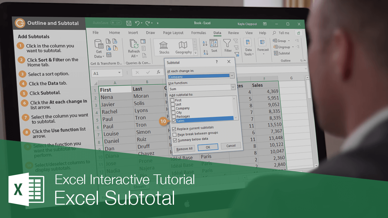 Excel Subtotal