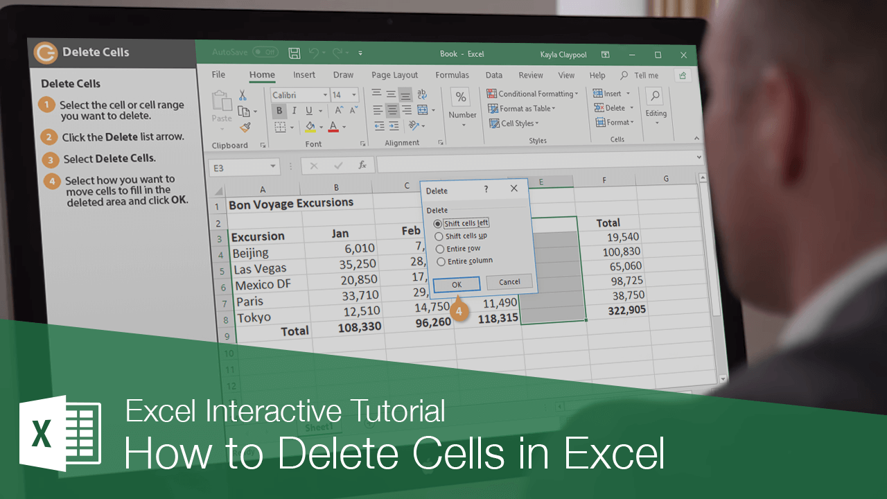 How to Delete Cells in Excel