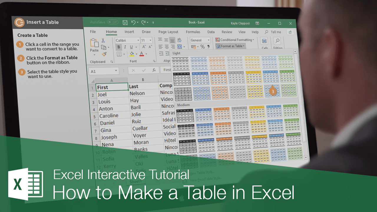 How to Make a Table in Excel